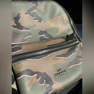 Coach camo backpack WITH WALLET